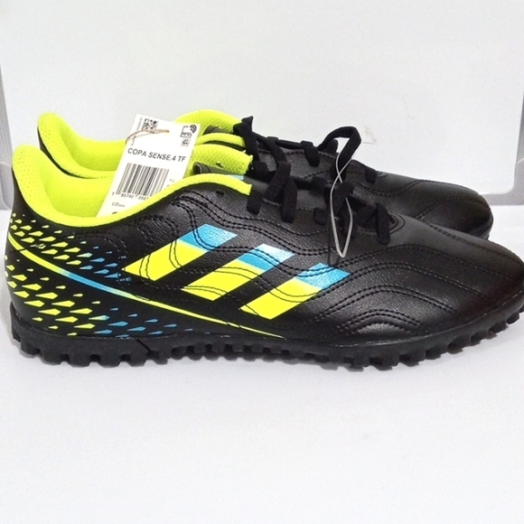 ADIDAS COPA SENSE. 4 TF BLACK NEON SOCCER CLEATS ATHLETIC SHOES SIZE 8-9 NWT main image 11
